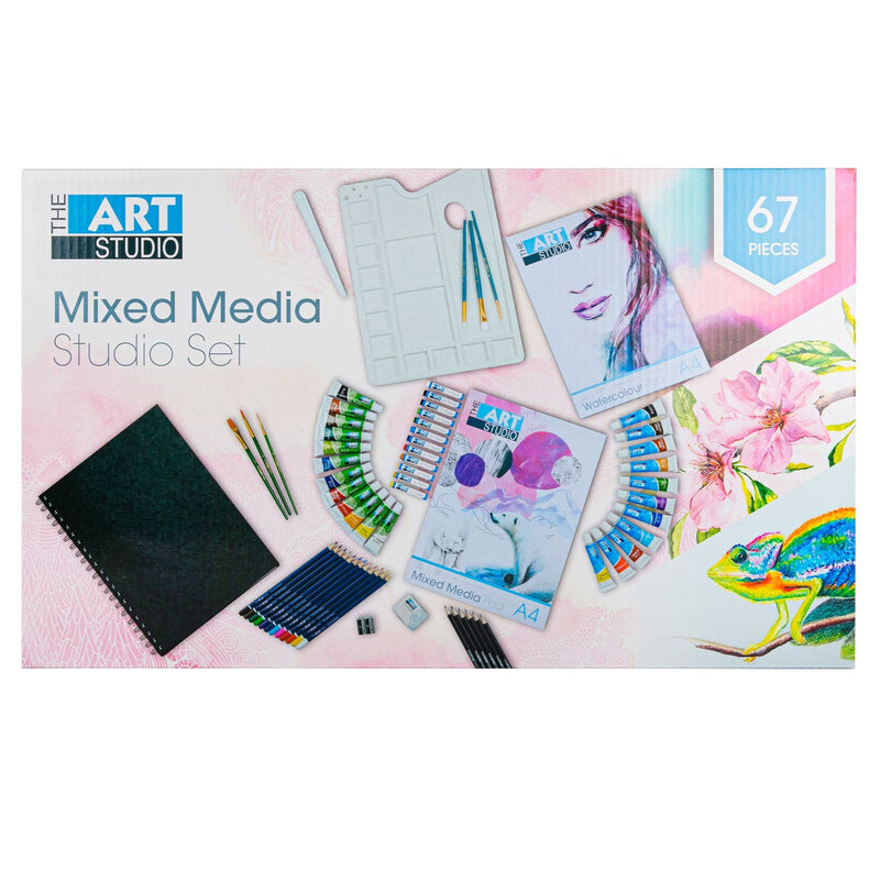 White Smoke Art Studio Mixed Media Studio Set 67pc Mixed Media Sets