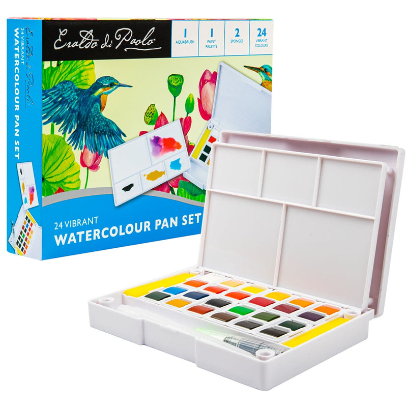 Lavender Eraldo Watercolour Studio Set 24 Colour & BrushPen Watercolour Paints