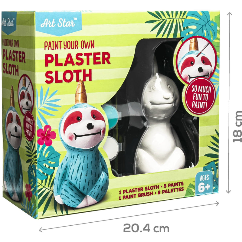 Pale Goldenrod Art Star Paint Your Own Plaster Sloth Kids Craft Kits