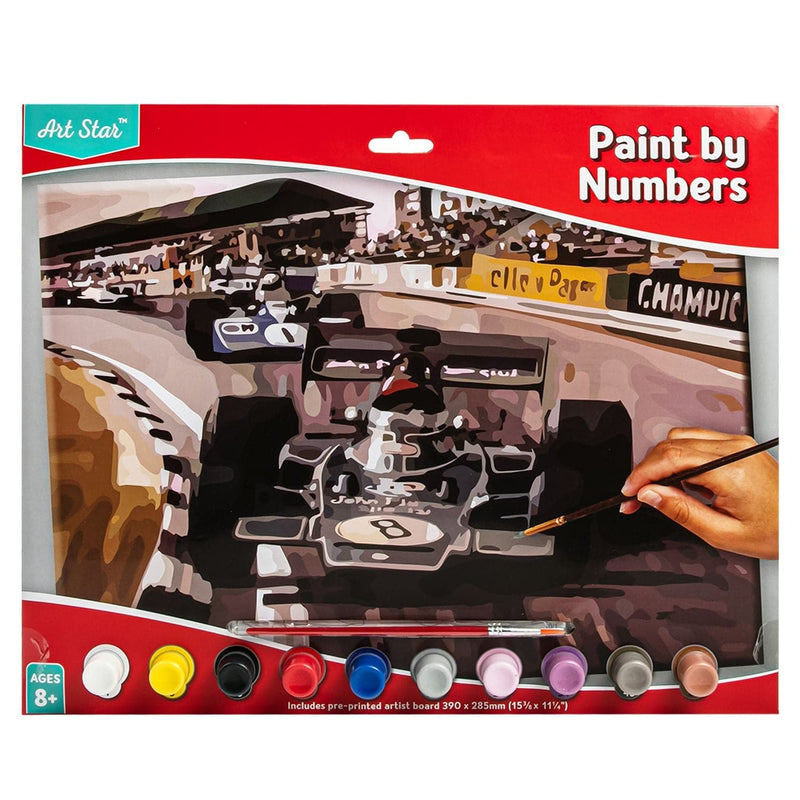 Red Art Star Paint By Number Large- Formula One Kids Craft Kits
