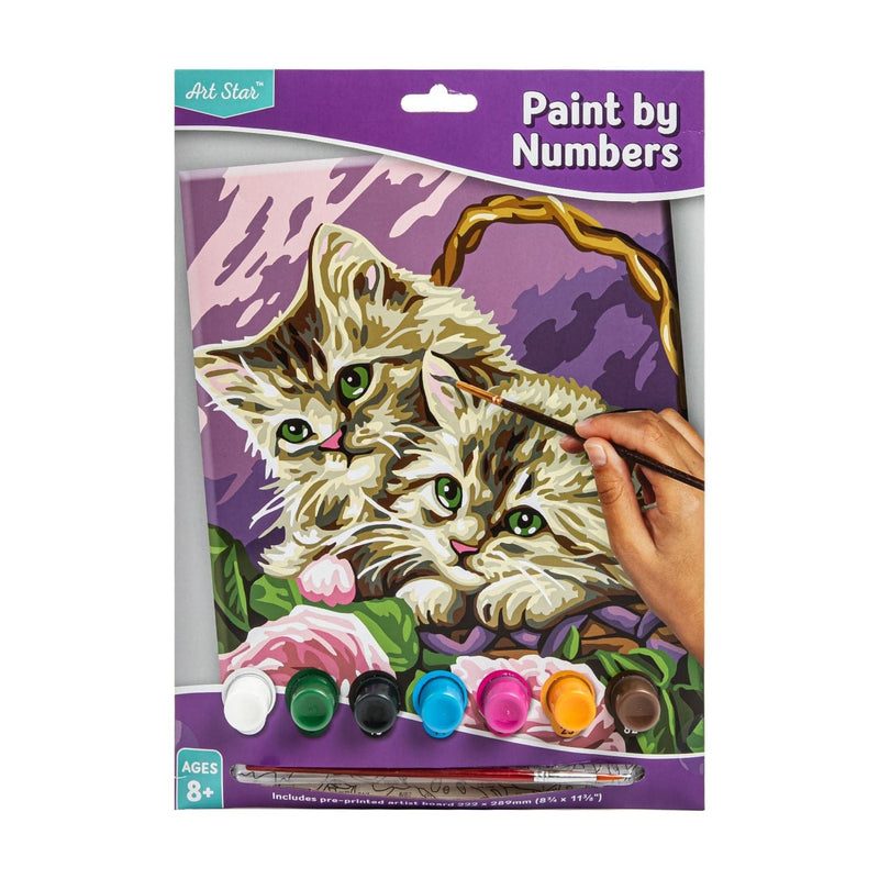 Tan Art Star Paint By Number Small- Kitten Kids Craft Kits