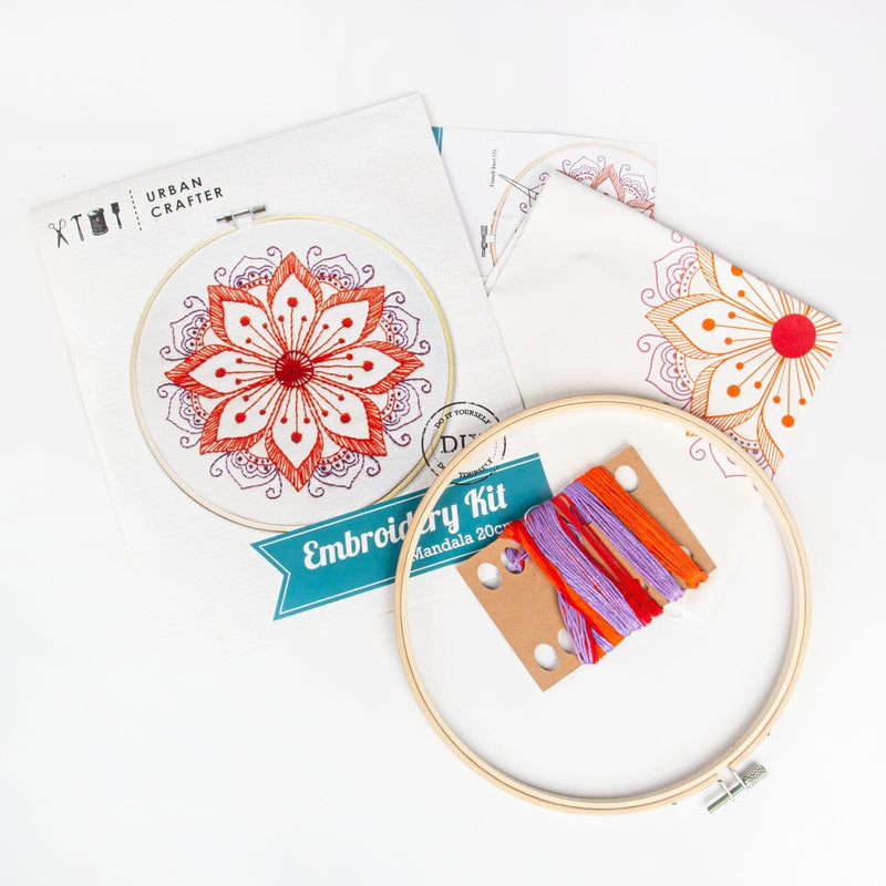 Dark Cyan Urban Crafter DIY Mandala Embroidery Kit Needlework Kits