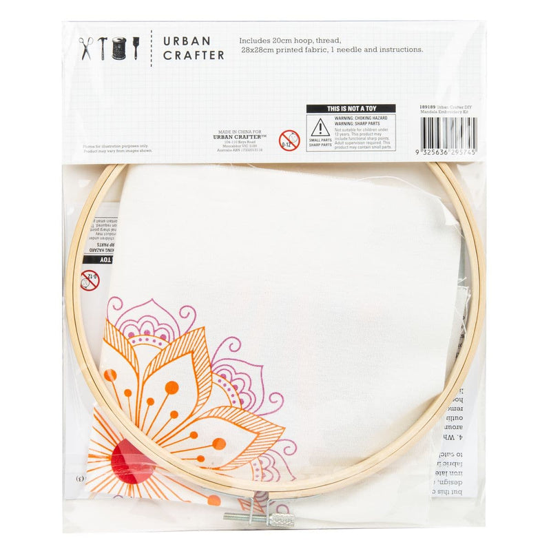 Bisque Urban Crafter DIY Mandala Embroidery Kit Needlework Kits