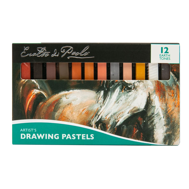 Dark Cyan Eraldo Drawing Pastels Earth Tones 12pc Drawing Pastels