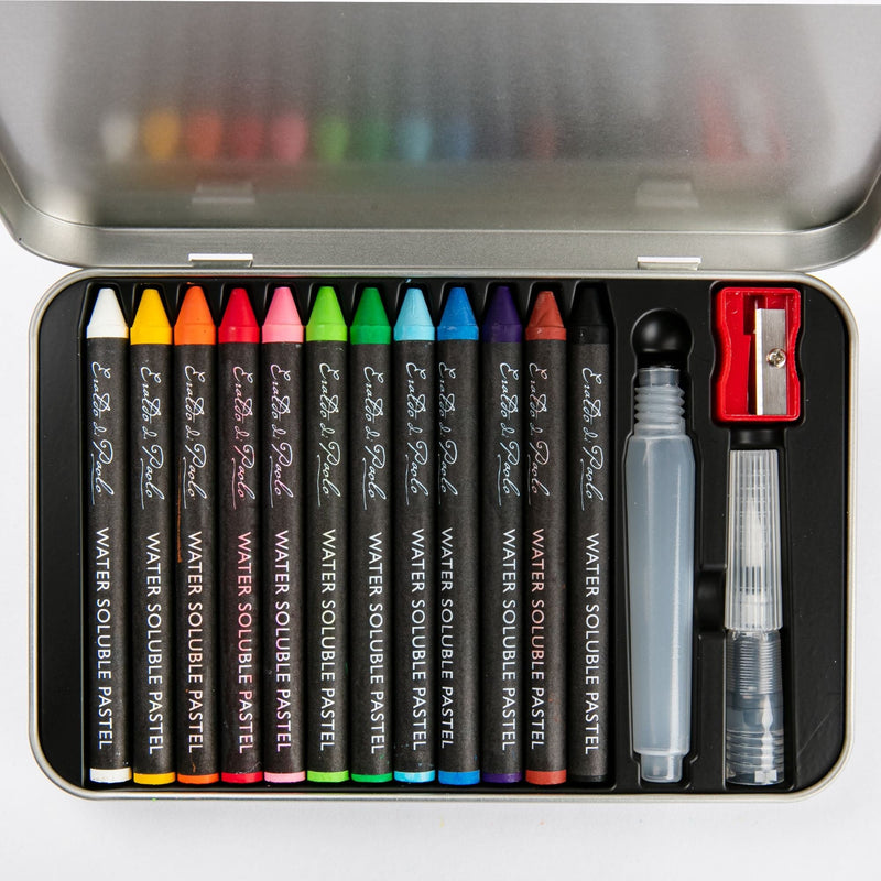 Black Eraldo di Paolo Water Soluable Pastels (12 Pack) Pastels & Charcoal