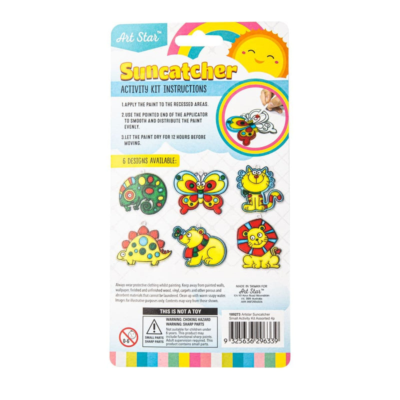 Yellow Art Star Suncatcher Small Activity Kit Assorted 4pk Kids Craft Kits