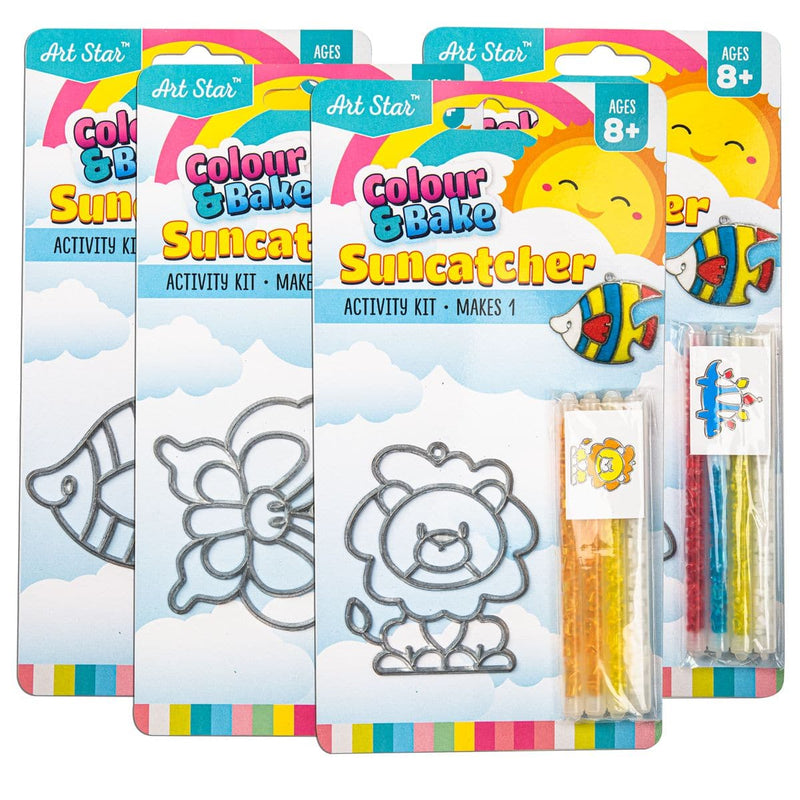 Lavender Art Star Colour & Bake Suncatcher Activity Kit 4pk Kids Craft Kits