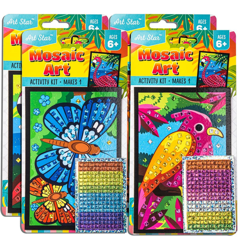 Yellow Art Star Mosaic Art Small Activity Kit 4pk Kids Craft Kits