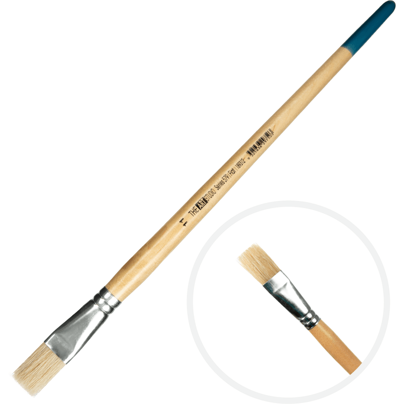 Tan Art Studio Bristle Brush Series 579 Flat Size 11 Paint Brushes