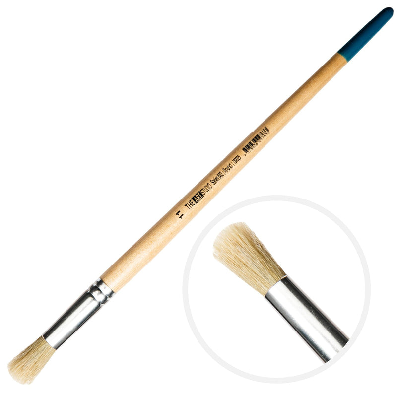 Bisque The Art Studio Bristle Brush Series 582 Round Size 11 Paint Brushes