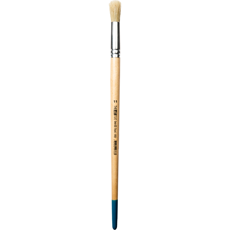 Tan The Art Studio Bristle Brush Series 582 Round Size 11 Paint Brushes