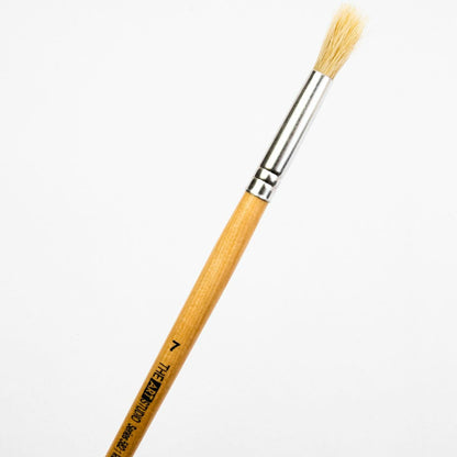 White Smoke The Art Studio Bristle Brush Series 582 Round Size 7 Paint Brushes