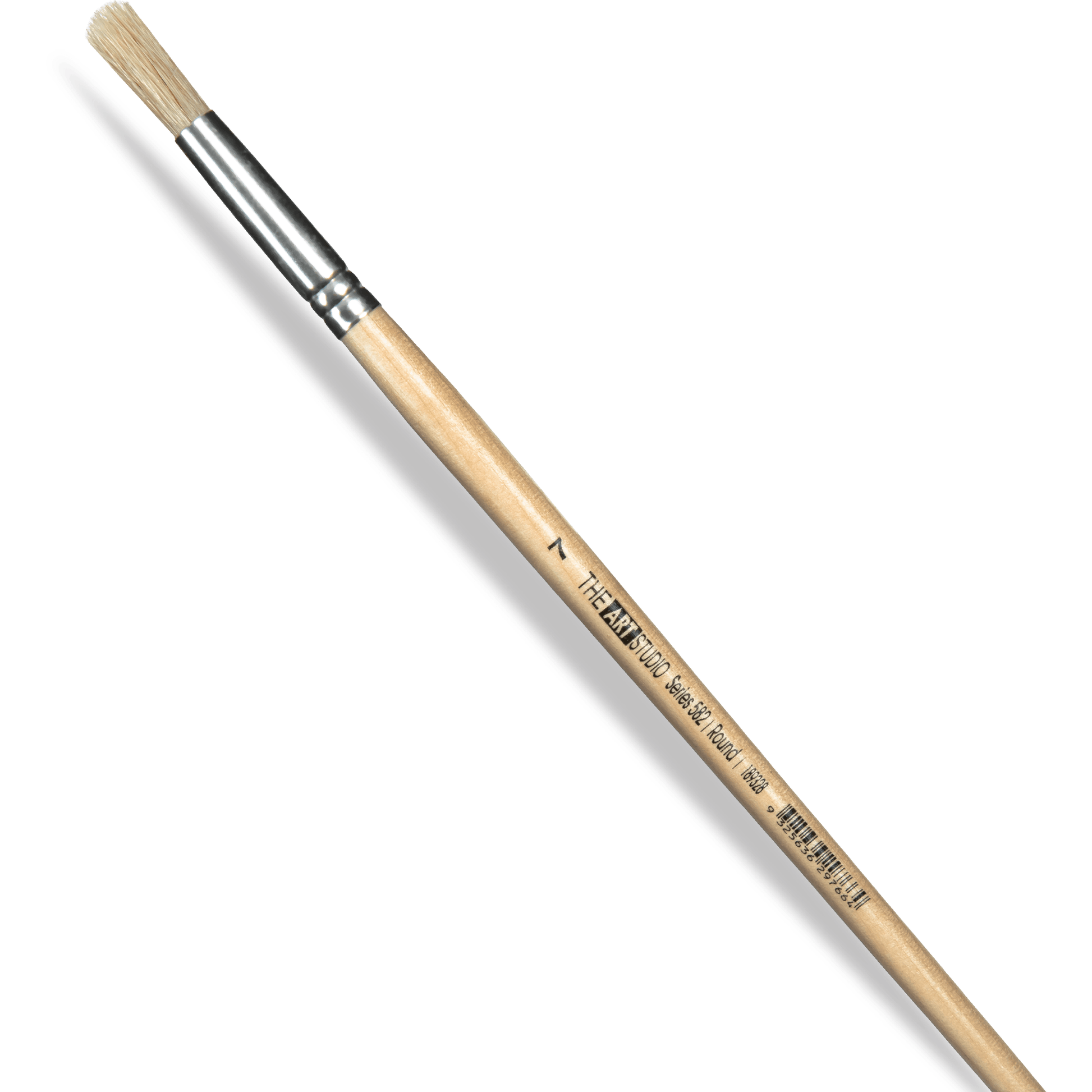 Tan The Art Studio Bristle Brush Series 582 Round Size 7 Paint Brushes
