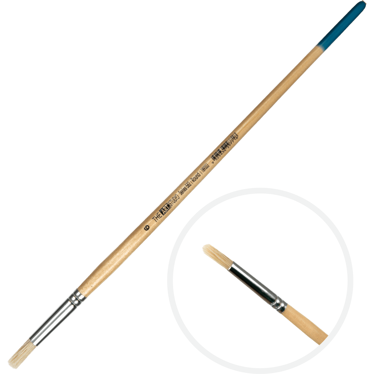 Tan The Art Studio Bristle Brush Series 582 Round Size 6 Paint Brushes
