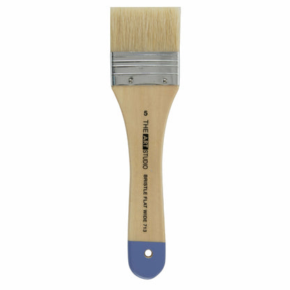 Rosy Brown Art Studio Flat Wide Bristle Brush Size 5 Paint Brushes