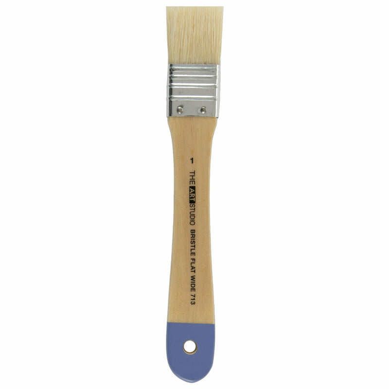 Rosy Brown Art Studio Flat Wide Bristle Brush Size 1 Paint Brushes