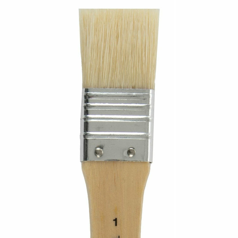 Rosy Brown Art Studio Flat Wide Bristle Brush Size 1 Paint Brushes