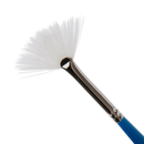 Dark Slate Gray Eraldo di Paolo White Taklon Brush Fan Size 0 Paint Brushes