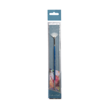 Light Slate Gray Eraldo di Paolo White Taklon Brush Fan Size 0 Paint Brushes