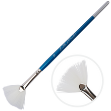 Light Gray Eraldo di Paolo White Taklon Brush Fan Size 10 Paint Brushes