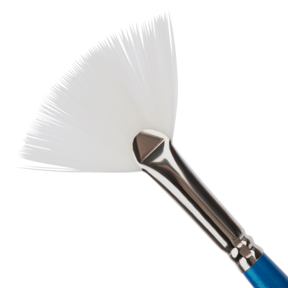 Light Gray Eraldo di Paolo White Taklon Brush Fan Size 10 Paint Brushes