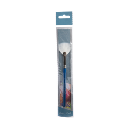 Slate Gray Eraldo di Paolo White Taklon Brush Fan Size 10 Paint Brushes