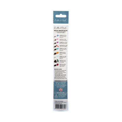 Light Gray Eraldo di Paolo White Taklon Brush Fan Size 10 Paint Brushes