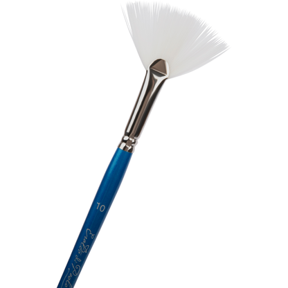 Light Gray Eraldo di Paolo White Taklon Brush Fan Size 10 Paint Brushes