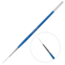 Light Gray Eraldo di Paolo White Taklon Brush Liner  Size 1 Paint Brushes