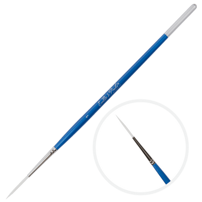 Light Gray Eraldo di Paolo White Taklon Brush Liner  Size 1 Paint Brushes