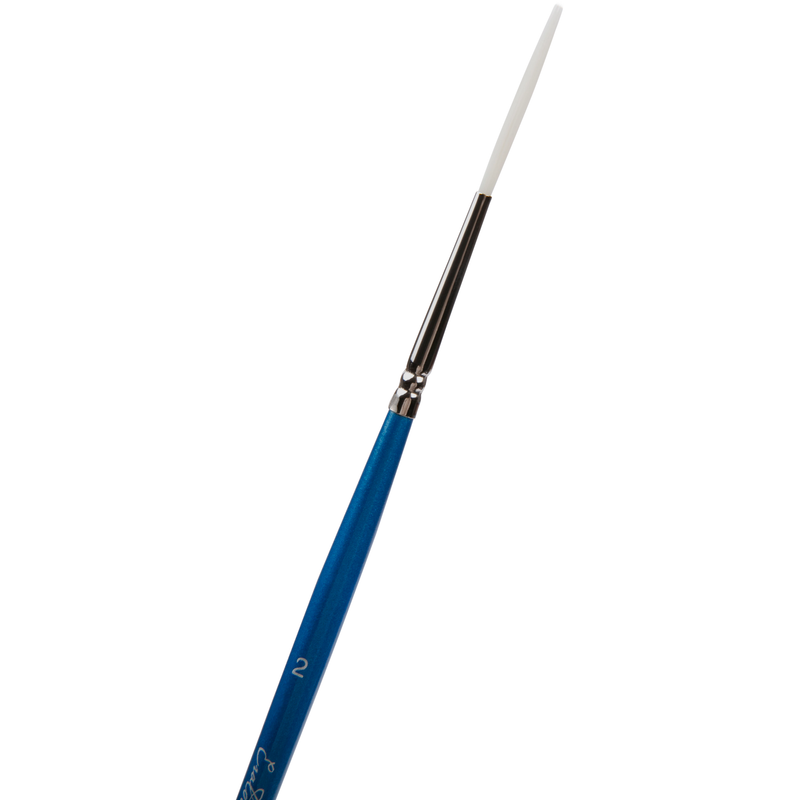 Light Gray Eraldo di Paolo White Taklon Brush Liner  Size 2 Paint Brushes