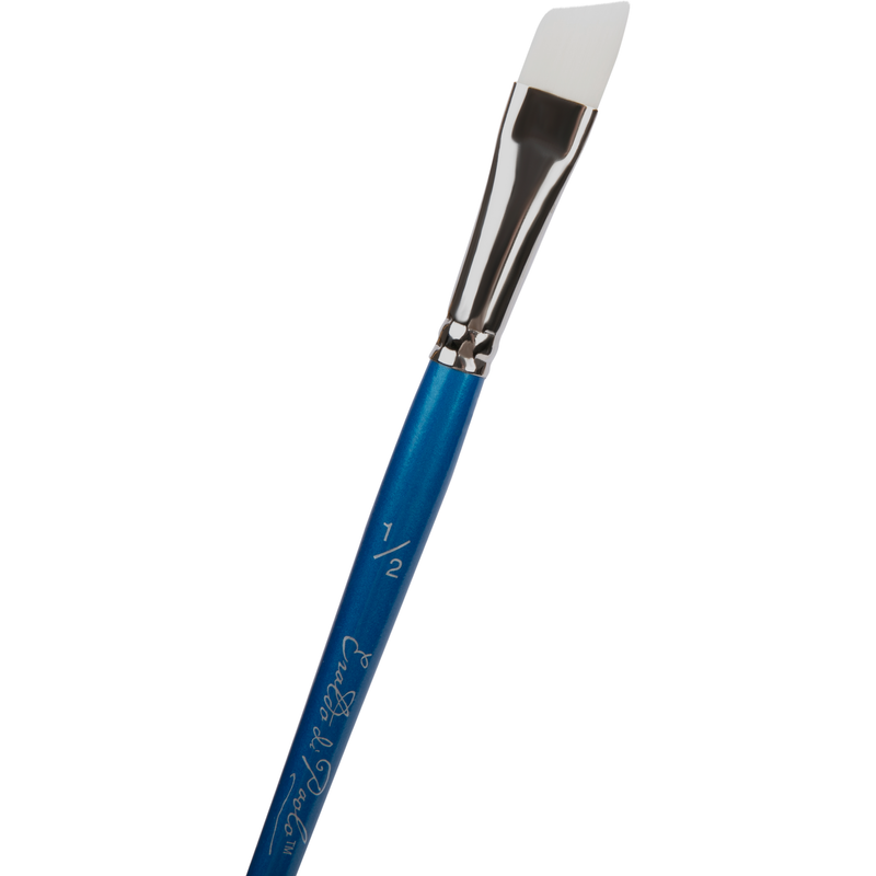 Light Gray Eraldo di Paolo White Taklon Brush Shader Size 1/2IN Paint Brushes