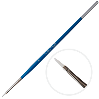 Dark Slate Gray Eraldo di Paolo White Taklon Brush Filbert Size  0 Paint Brushes