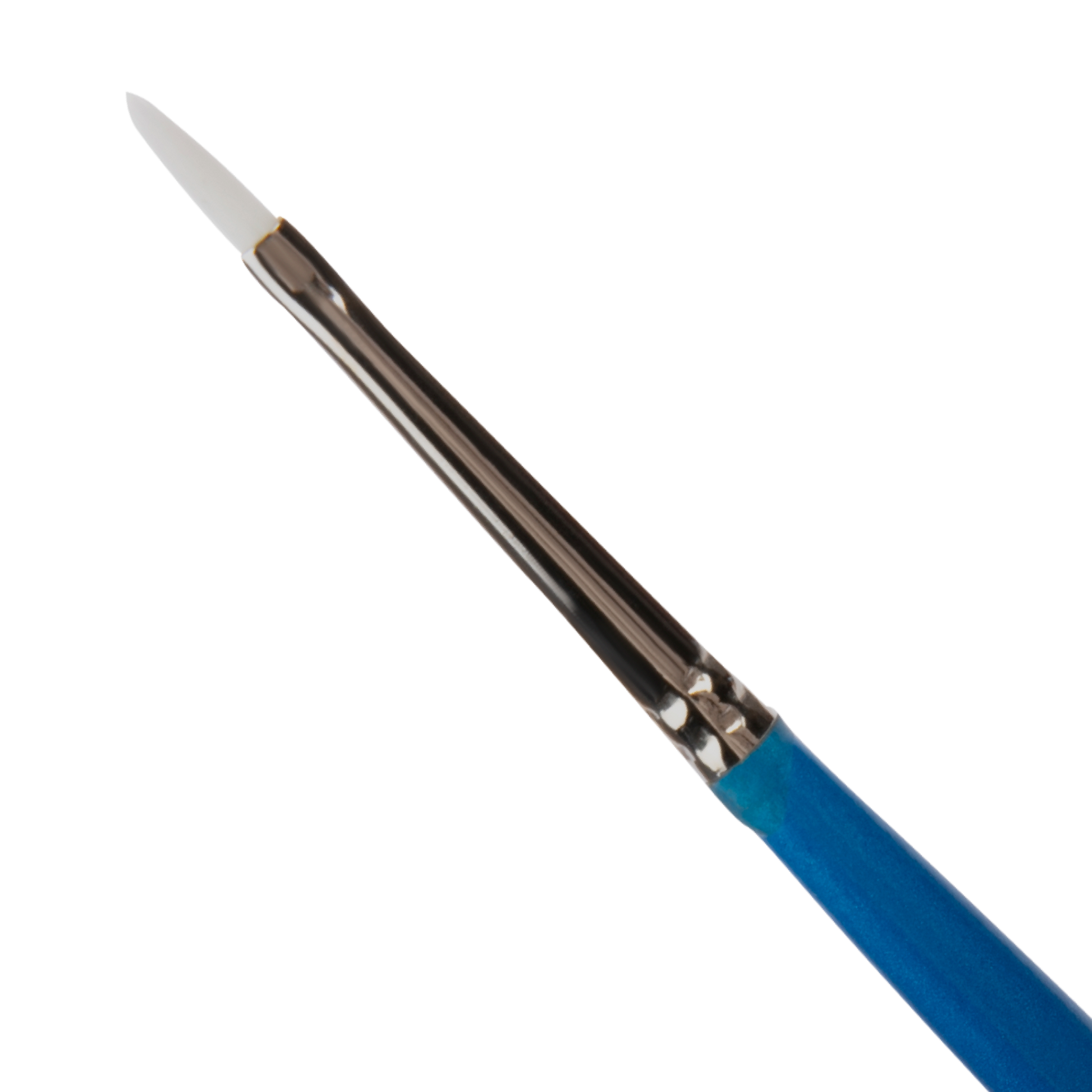 Dark Slate Blue Eraldo di Paolo White Taklon Brush Filbert Size  0 Paint Brushes