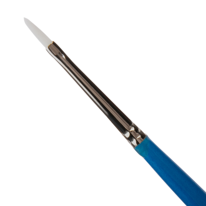 Dark Slate Blue Eraldo di Paolo White Taklon Brush Filbert Size  0 Paint Brushes