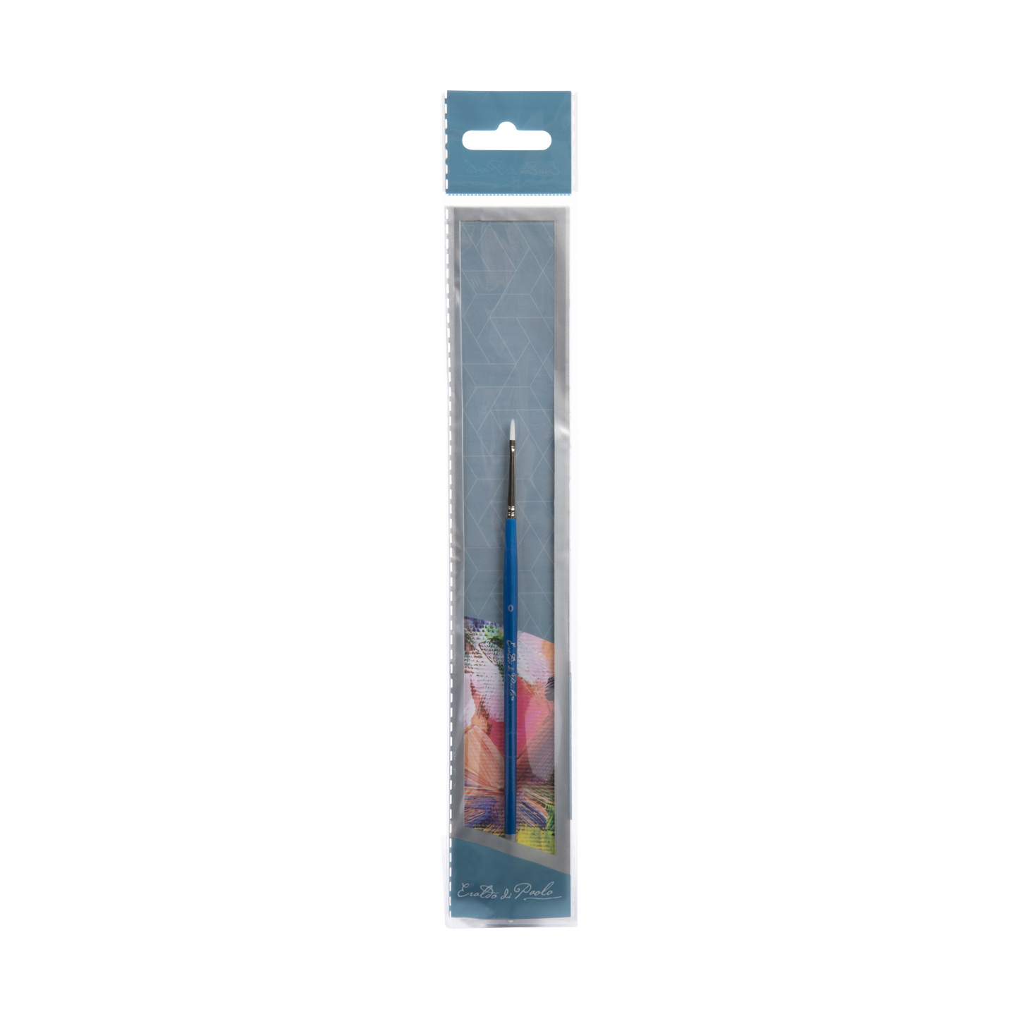 Light Slate Gray Eraldo di Paolo White Taklon Brush Filbert Size  0 Paint Brushes