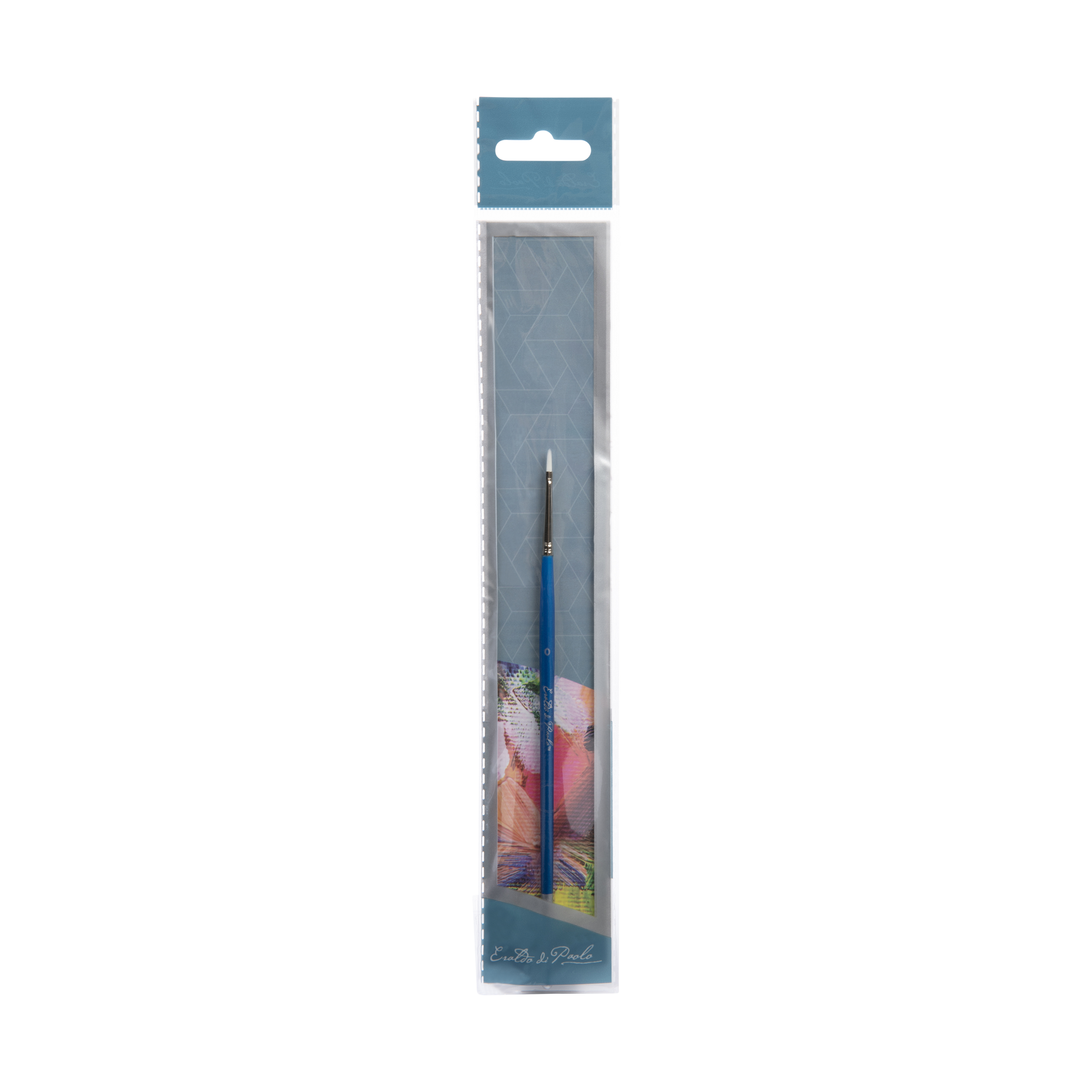 Light Slate Gray Eraldo di Paolo White Taklon Brush Filbert Size  0 Paint Brushes