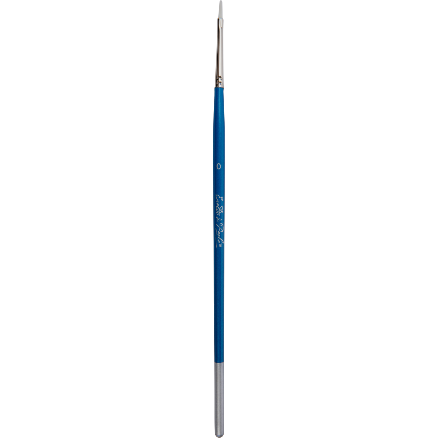Dark Gray Eraldo di Paolo White Taklon Brush Filbert Size  0 Paint Brushes