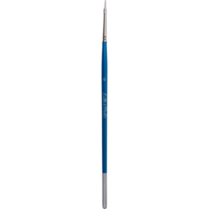 Dark Gray Eraldo di Paolo White Taklon Brush Filbert Size  0 Paint Brushes