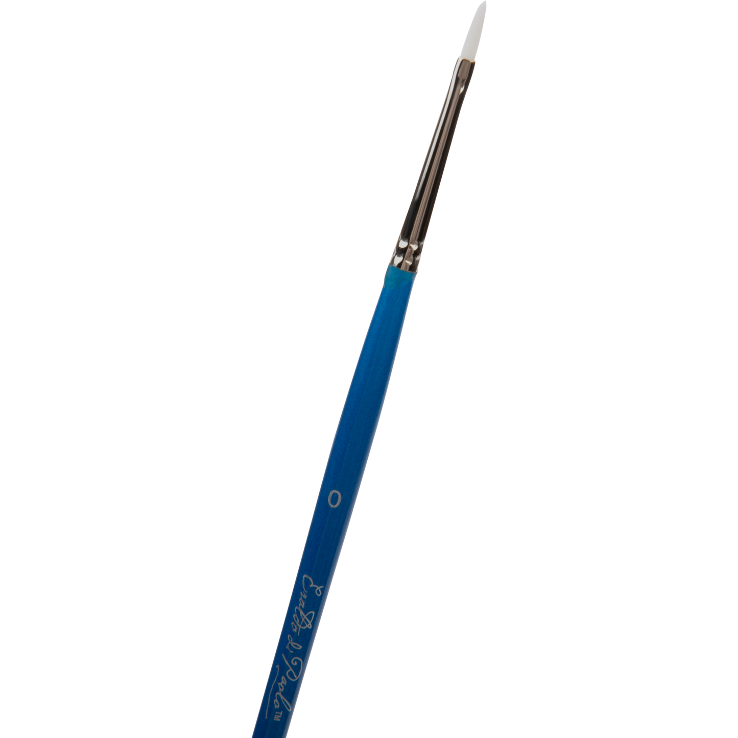Dark Slate Gray Eraldo di Paolo White Taklon Brush Filbert Size  0 Paint Brushes