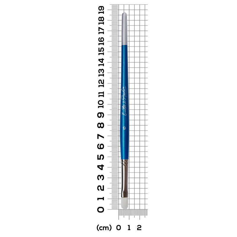 Light Slate Gray Eraldo di Paolo White Taklon Brush Filbert Size 6 Paint Brushes