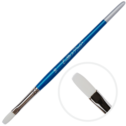 Dark Slate Gray Eraldo di Paolo White Taklon Brush Filbert Size  10 Paint Brushes
