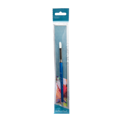 Light Slate Gray Eraldo di Paolo White Taklon Brush Filbert Size  10 Paint Brushes