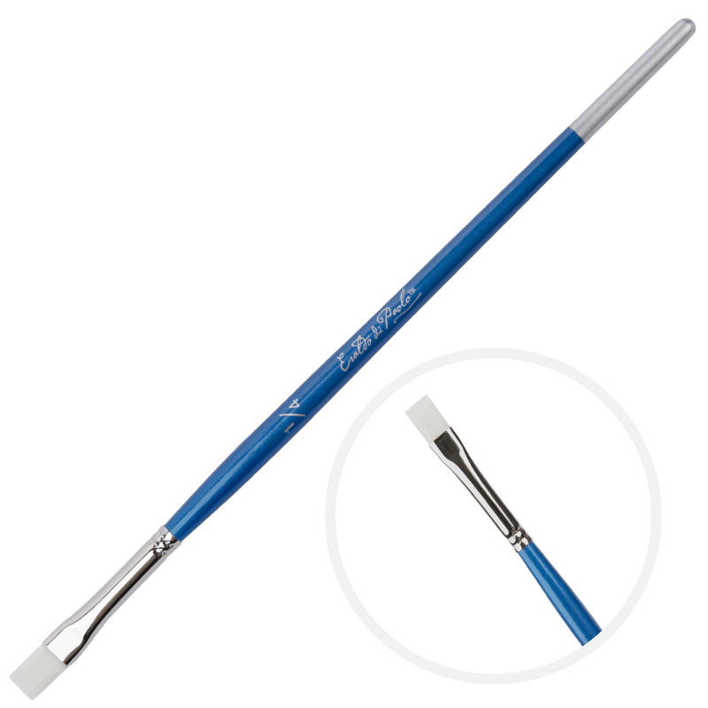 Dark Slate Blue Eraldo di Paolo Flat brush 1/4in Paint Brushes