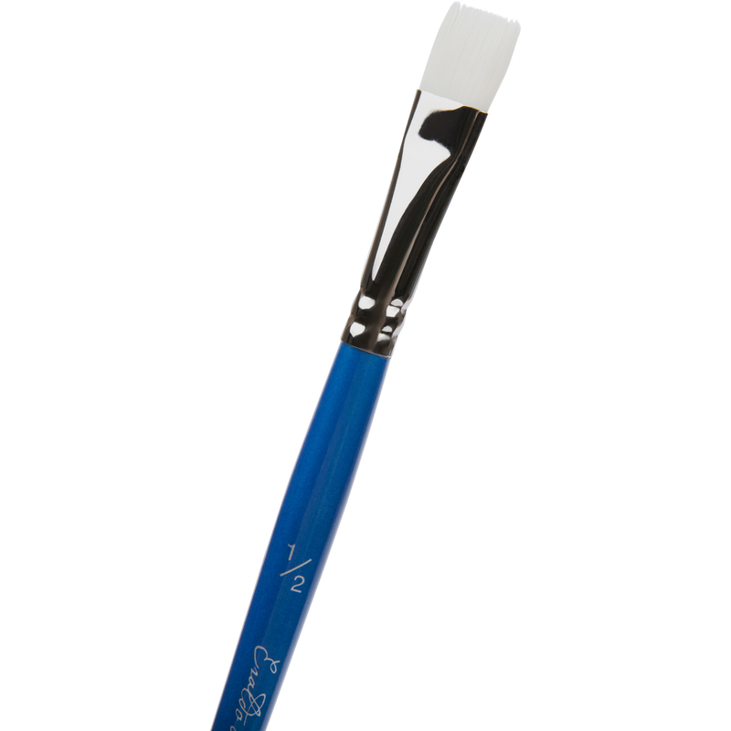 Light Gray Eraldo di Paolo Flat brush 1/2in Paint Brushes