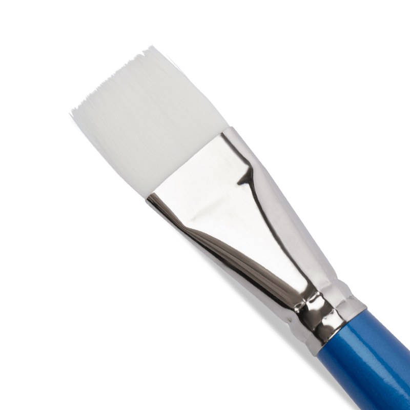 Light Gray Eraldo di Paolo Flat brush 1in Paint Brushes