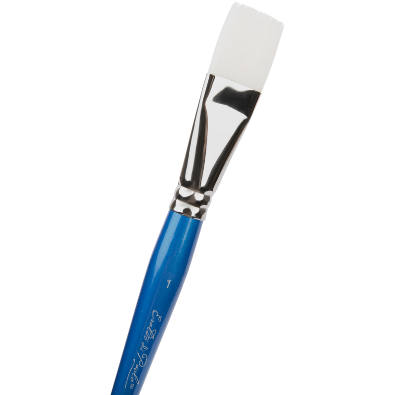 Light Gray Eraldo di Paolo Flat brush 1in Paint Brushes