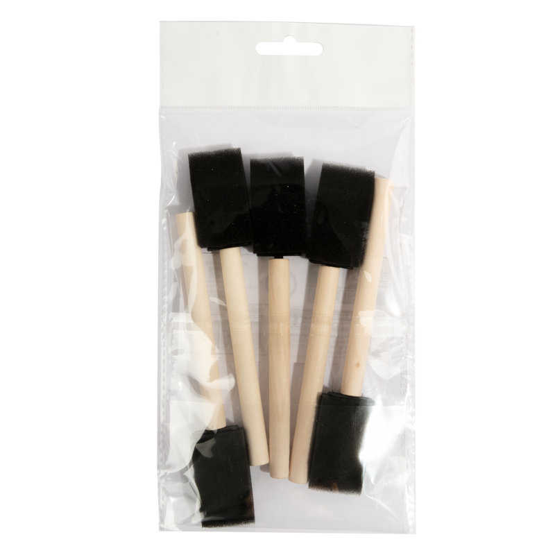 Light Gray The Art Studio Foam Brushes-25mm (5 Piece) Paint Brushes