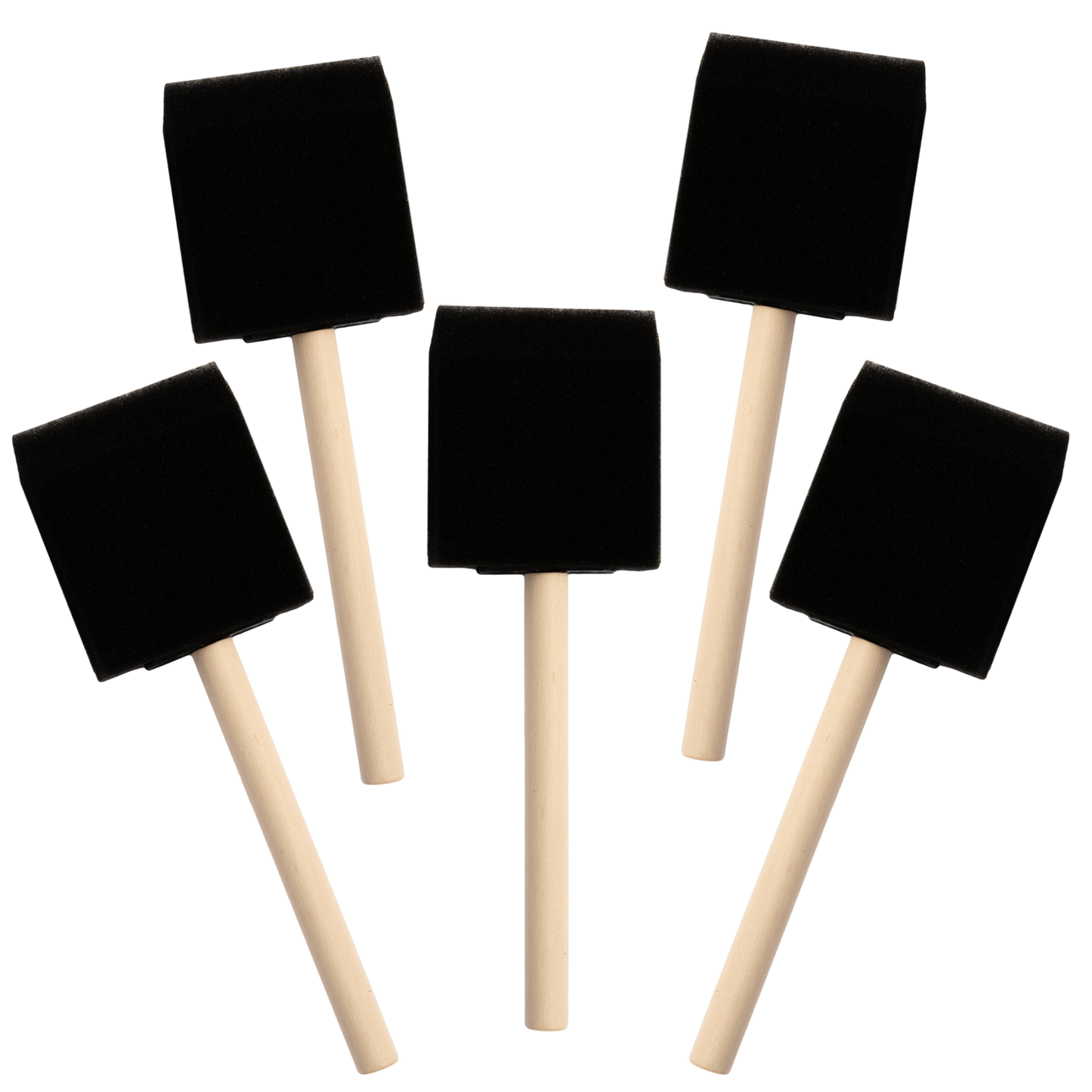 Black The Art Studio Foam Brushes-50mm (5 Piece) Foam Brushes and Sponges