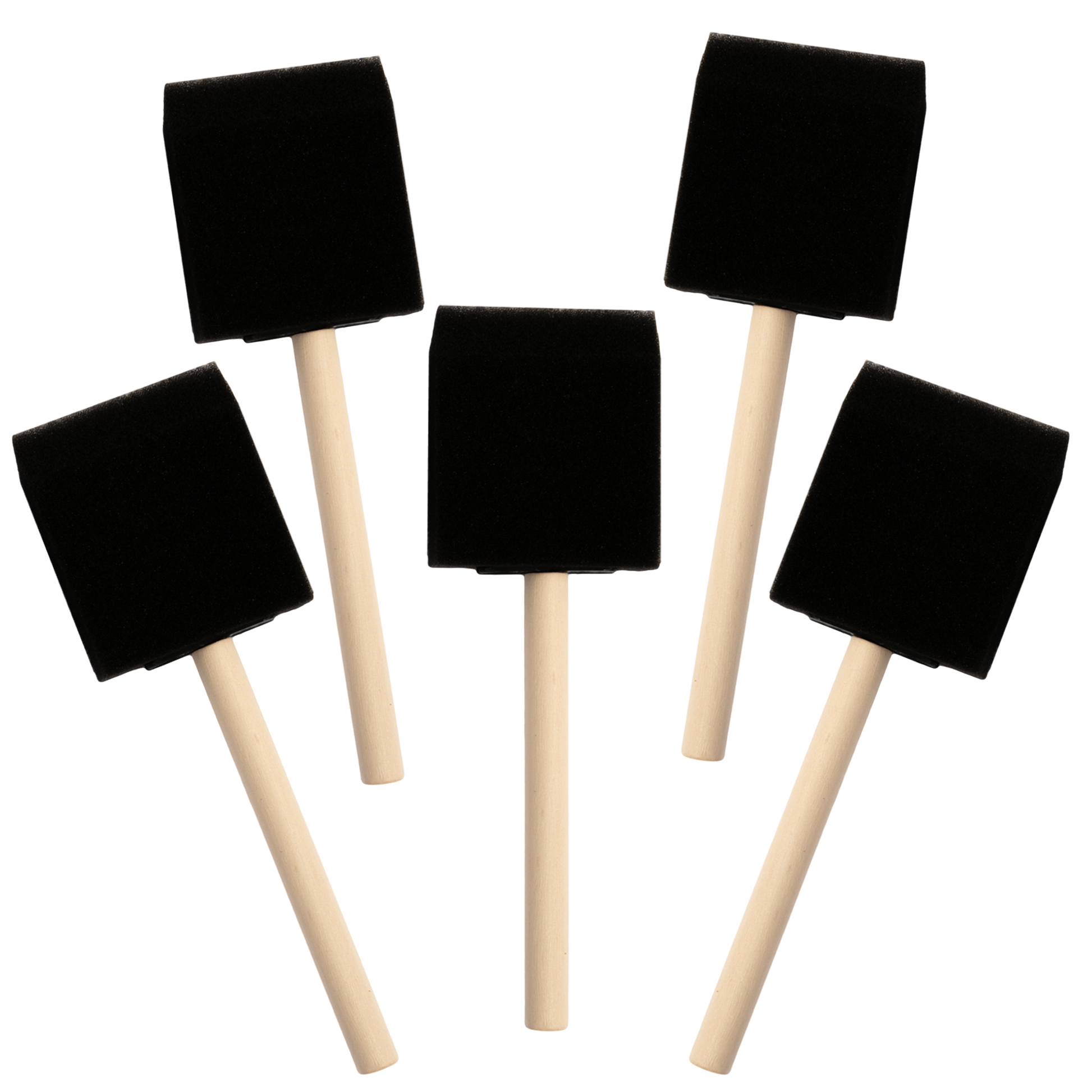 Black The Art Studio Foam Brushes-50mm (5 Piece) Foam Brushes and Sponges
